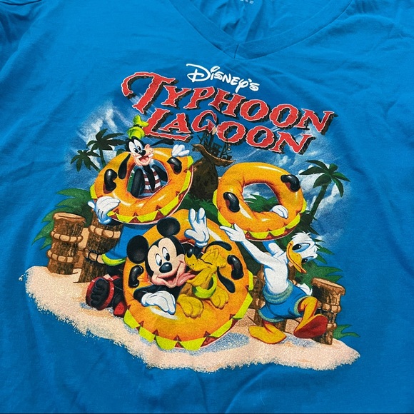 Disney Parks Typhoon Lagoon Women’s V-Neck Tee - Picture 2 of 3